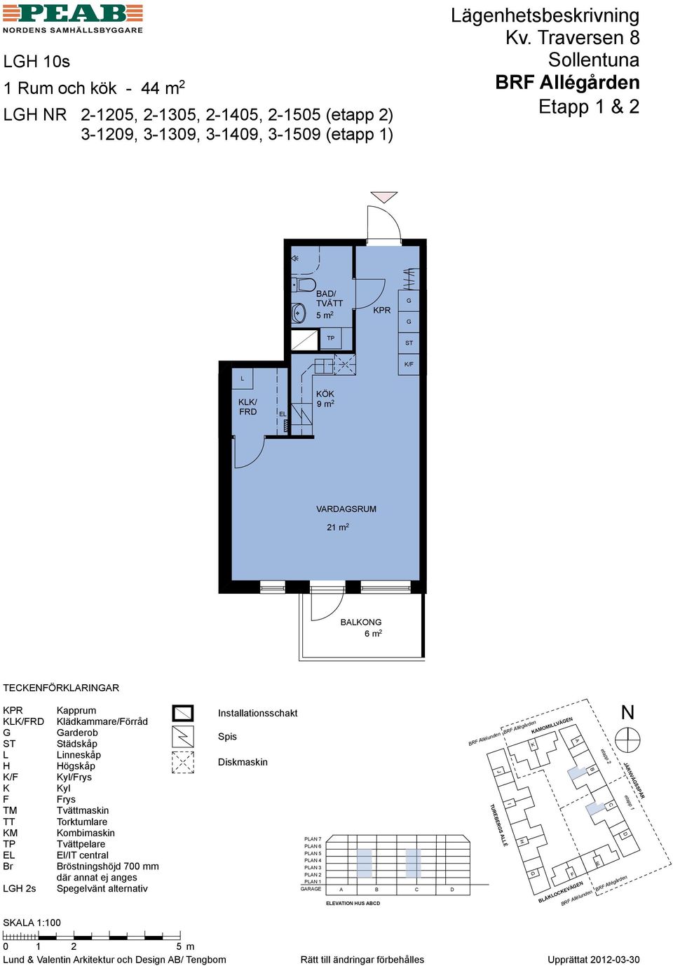 1:100 apprum lädkammare/örråd arderob inneskåp ögskåp yl/rys yl rys ombimaskin l/it central P 7 P 6 P 5 P 4 P 3 P 2 P 1 R VTIO US