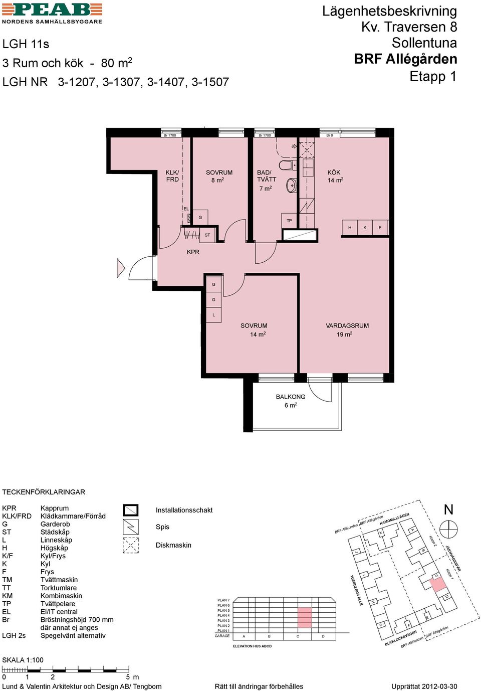 14 m 2 PR PR BD/ TVÄ 5 m 2 VRDSRUM 14 m 2 19 m 2 / Ö 9 m 2 / RD BO TCÖRRIR PR /RD / M 2s S 1:100 apprum lädkammare/örråd