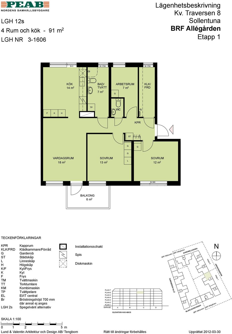 PR C VRDSRUM 18 m 2 13 m 2 12 m 2 900 BO TCÖRRIR PR /RD / M 2s S 1:100 apprum lädkammare/örråd arderob inneskåp