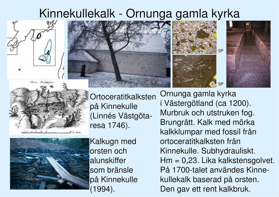 Kalkugn under fyllning med svart alunskiffer använd som bränsle varvad med gråsvart kalksten i form av orsten i regi av föreningen Kinnekulle kalkbrännare. Foto: Sölve Johansson 1994.