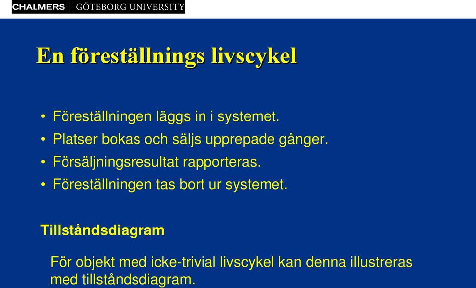 Försäljningsresultat rapporteras.