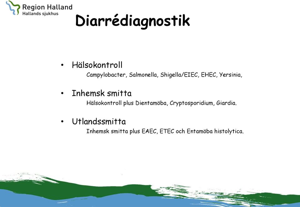 Hälsokontroll plus Dientamöba, Cryptosporidium, Giardia.