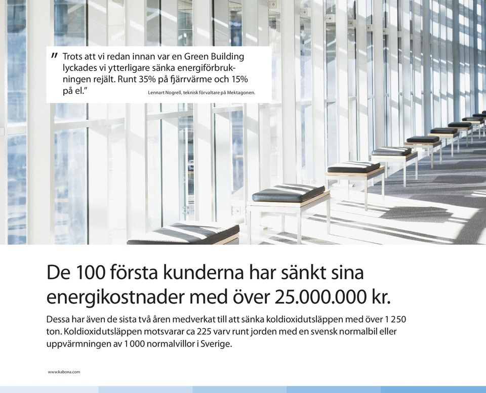 De 100 första kunderna har sänkt sina energikostnader med över 25.000.000 kr.