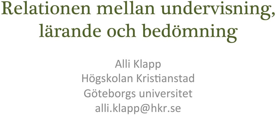 Klapp Högskolan Kris0anstad