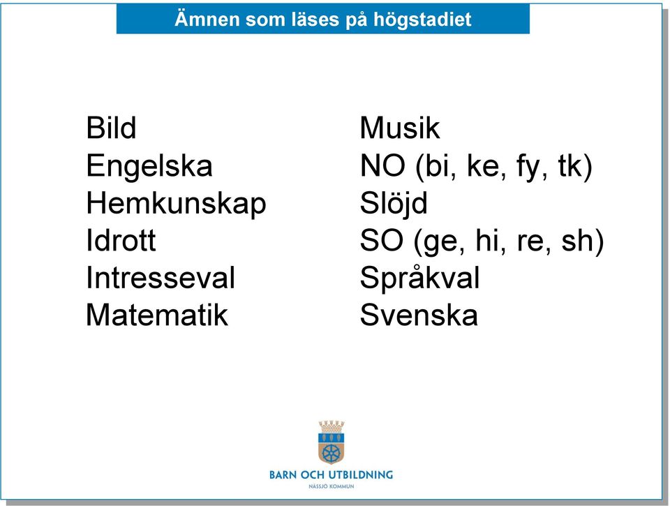 Intresseval Matematik Musik NO (bi,