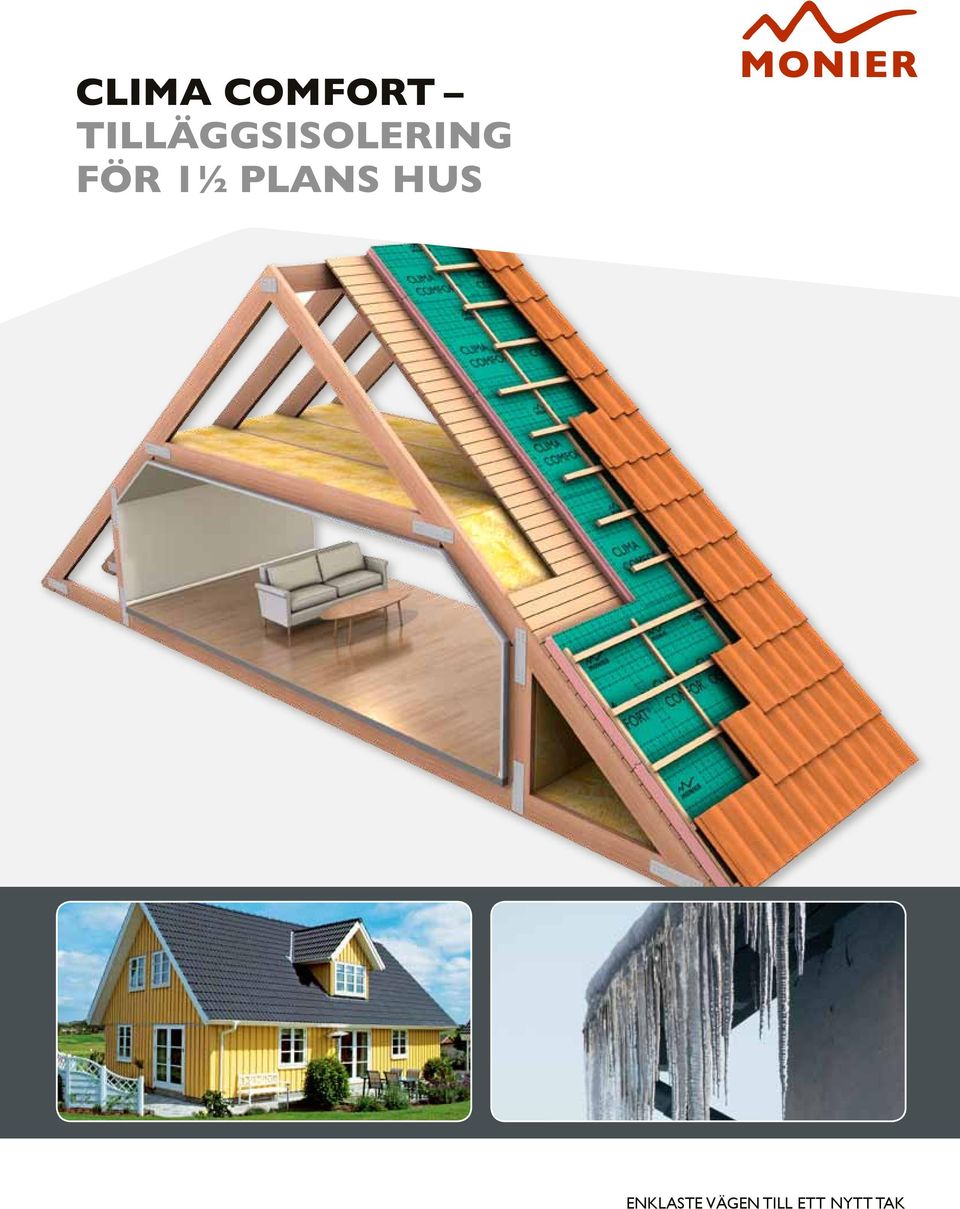 för 1½ plans hus