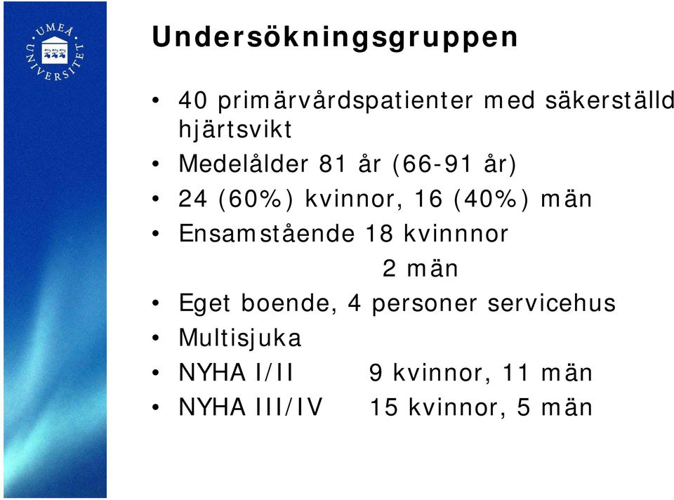 män Ensamstående 18 kvinnnor 2 män Eget boende, 4 personer