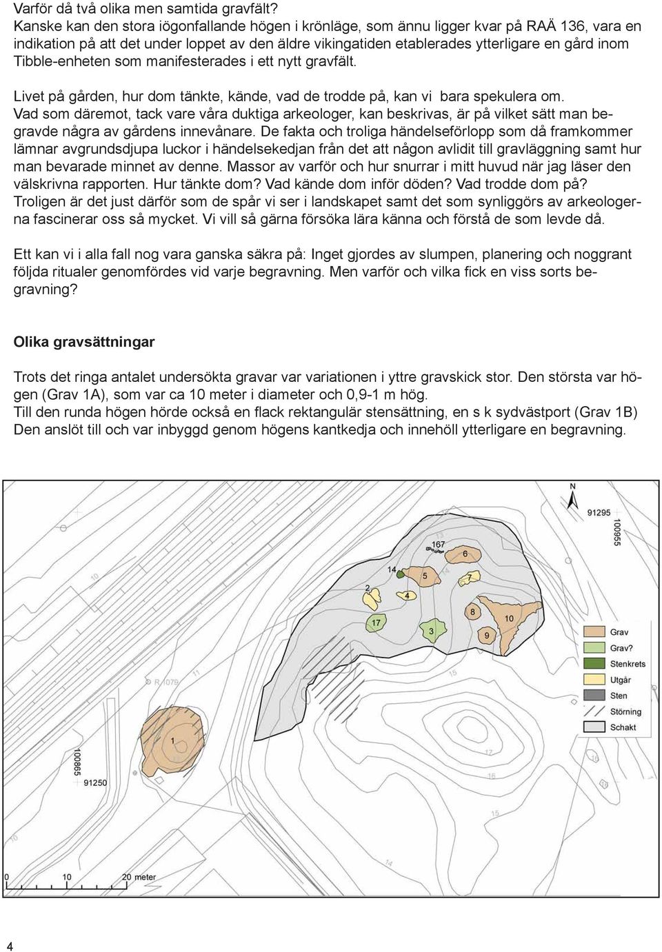 Tibble-enheten som manifesterades i ett nytt gravfält. Livet på gården, hur dom tänkte, kände, vad de trodde på, kan vi bara spekulera om.