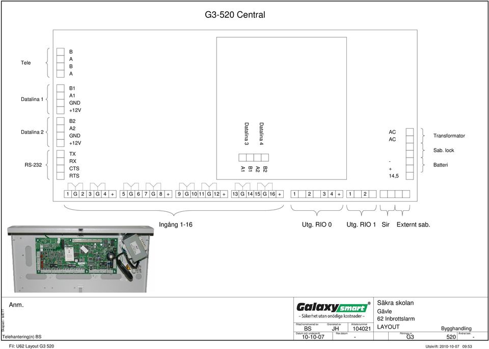 lock Batteri 1 2 3 4 + 5 6 7 8 + 9 10 11 12 + 13 14 15 16 + 1 2 3 4 + 1 2 Ingång 1-16