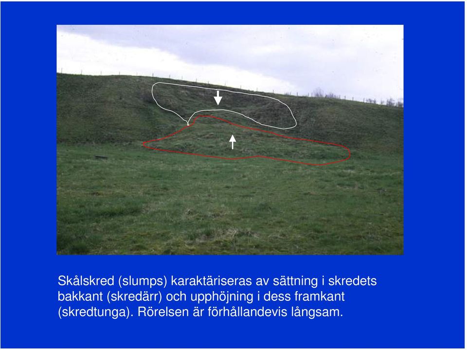 och upphöjning i dess framkant