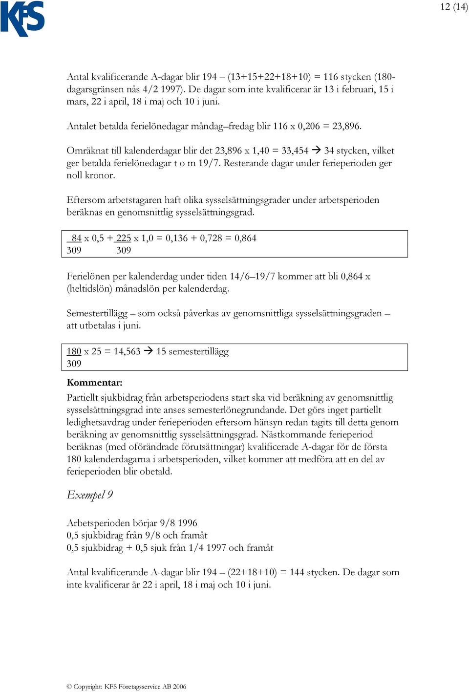 Omräknat till kalenderdagar blir det 23,896 x 1,40 = 33,454 34 stycken, vilket ger betalda ferielönedagar t o m 19/7. Resterande dagar under ferieperioden ger noll kronor.