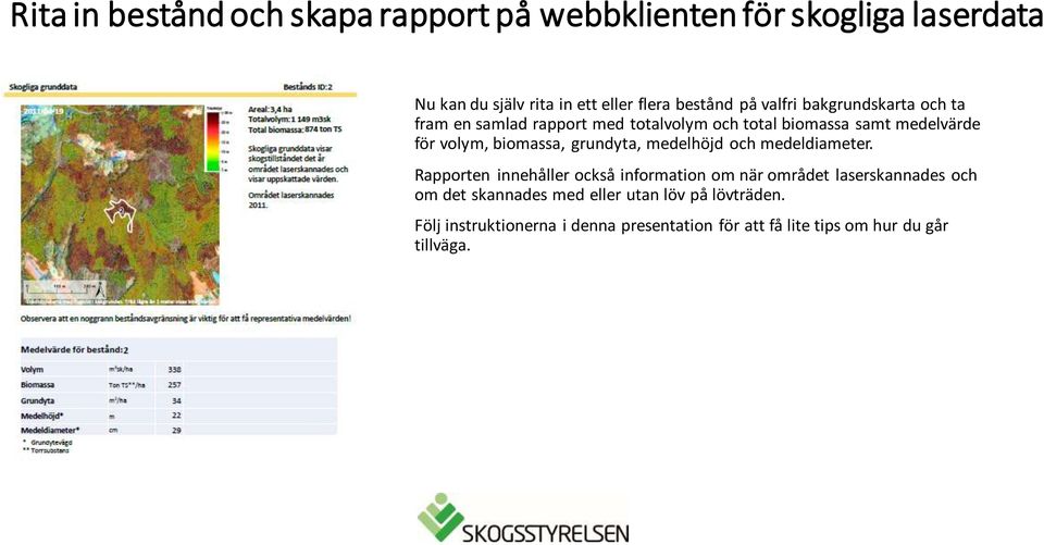 grundyta, medelhöjd och medeldiameter.