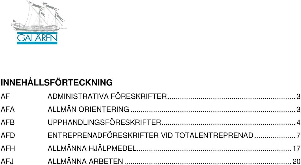 .. 3 AFB UPPHANDLINGSFÖRESKRIFTER.
