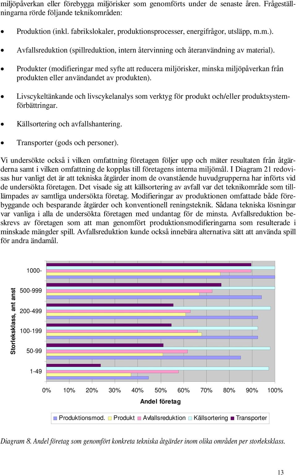 Produkter (modifieringar med syfte att reducera miljörisker, minska miljöpåverkan från produkten eller användandet av produkten).