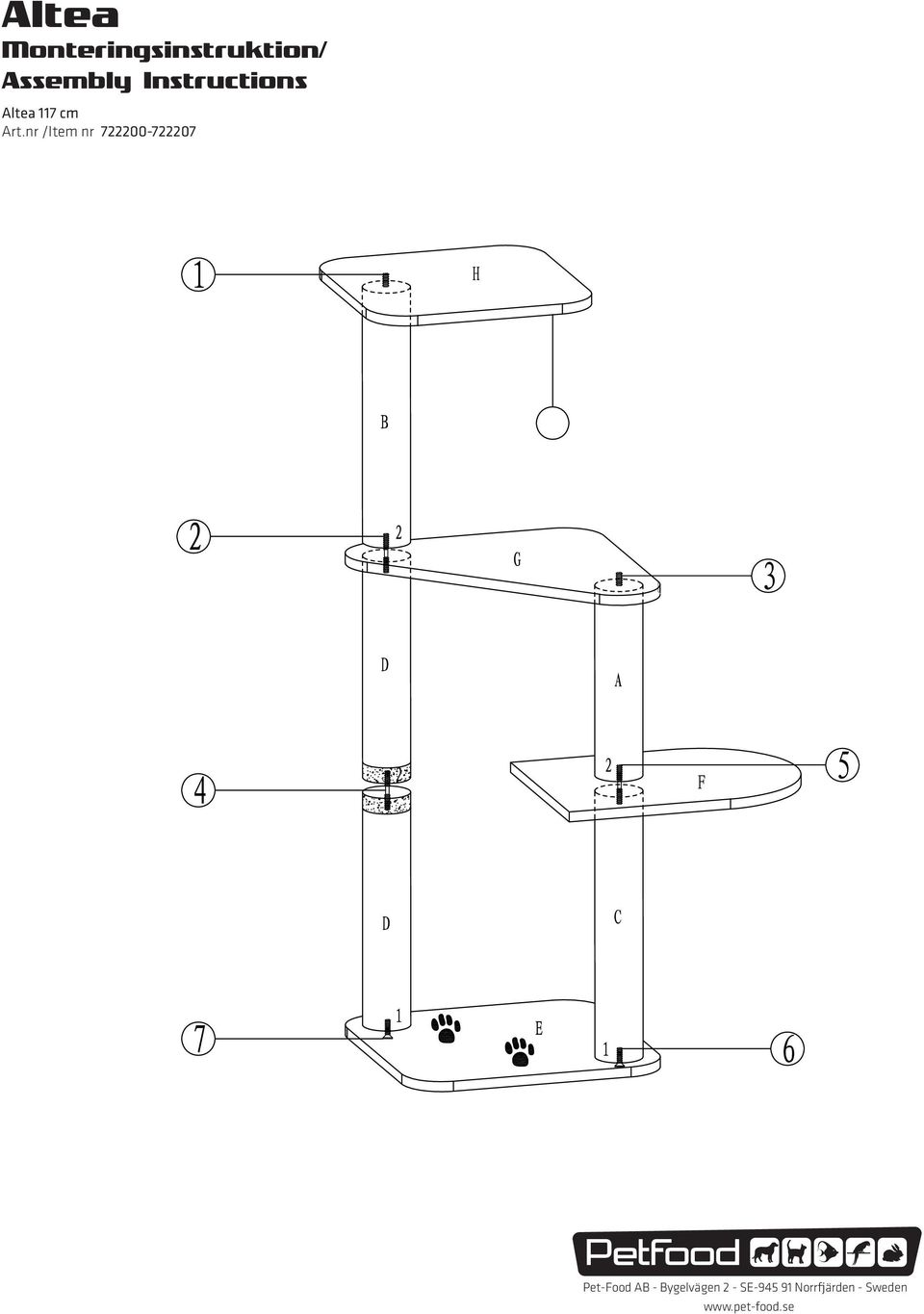 nr /Item nr 722200-722207 Pet-Food AB