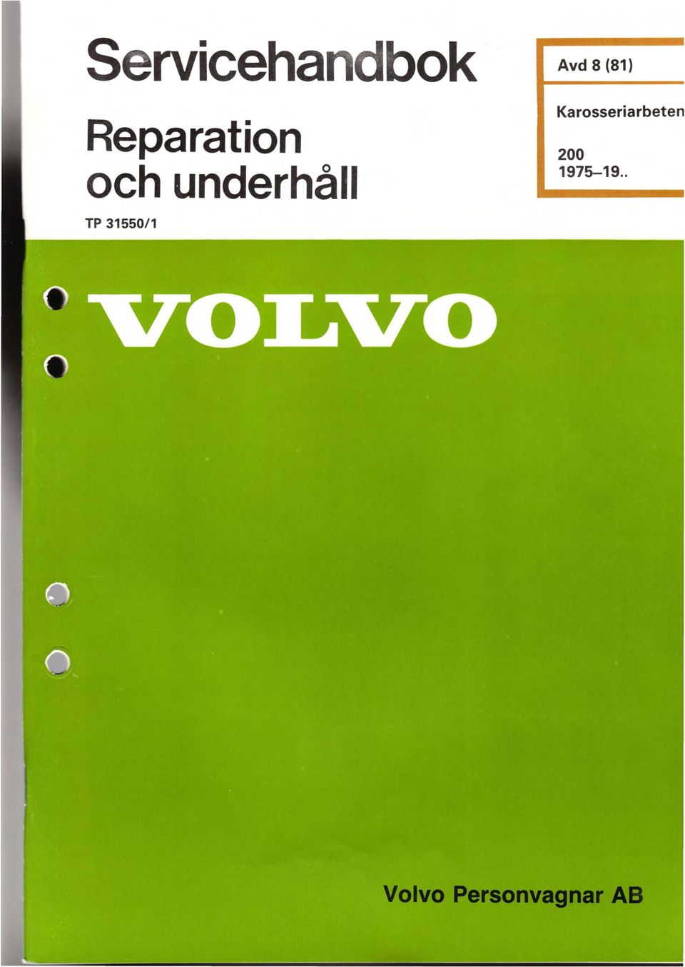 underhåll TP 31550/1