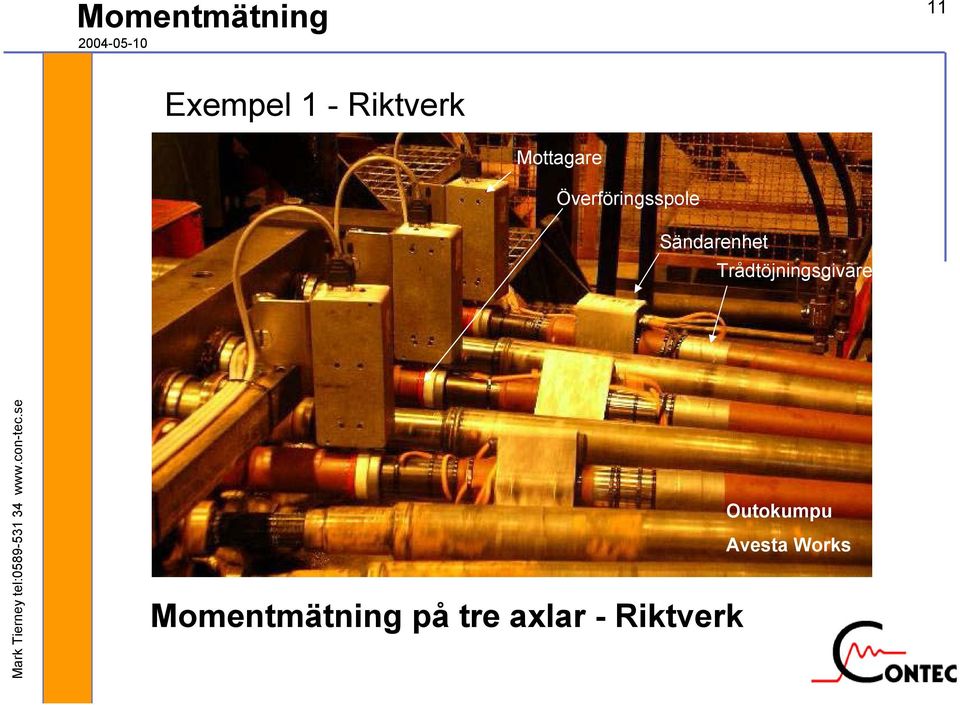 Trådtöjningsgivare Momentmätning på