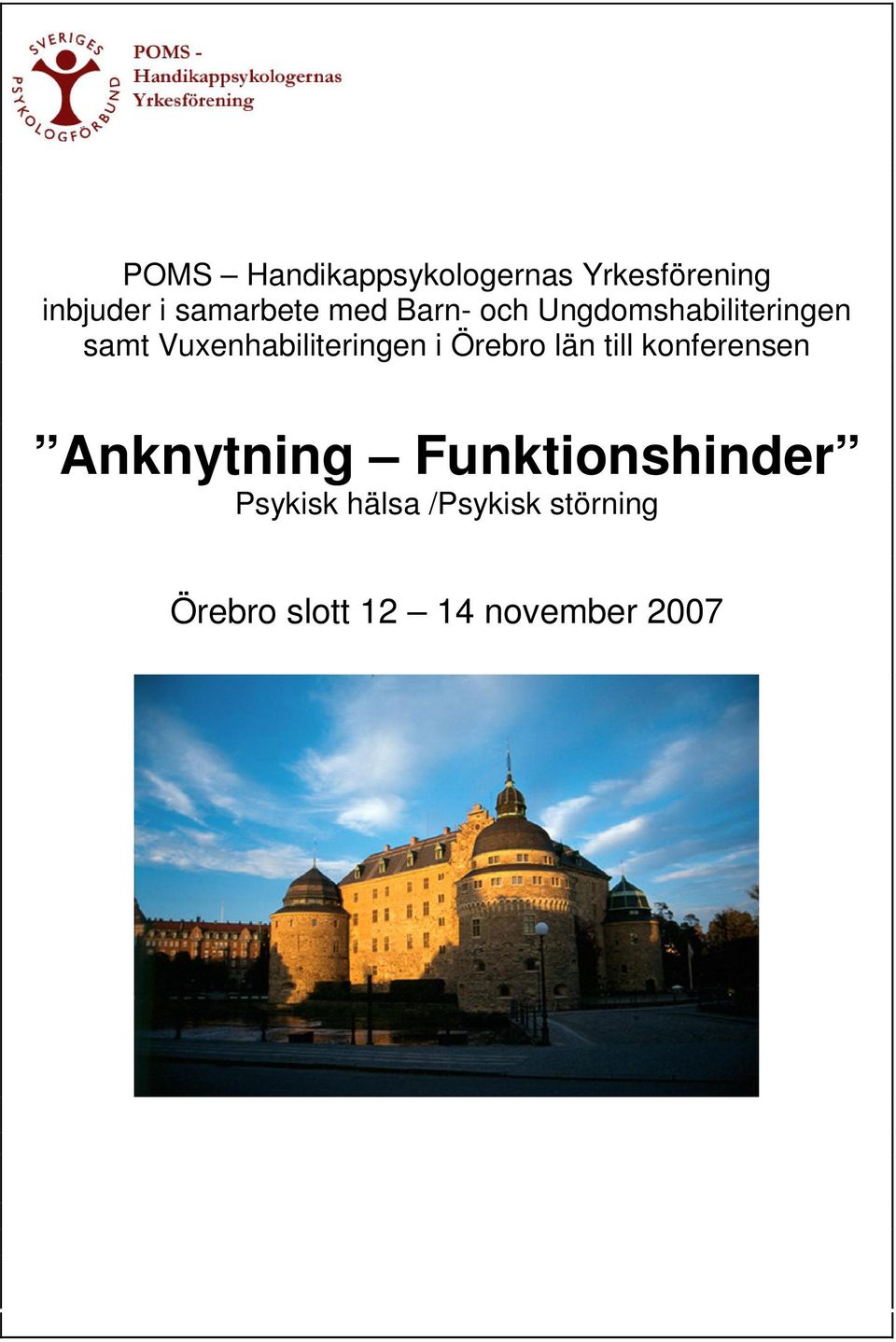 Vuxenhabiliteringen i Örebro län till konferensen Anknytning