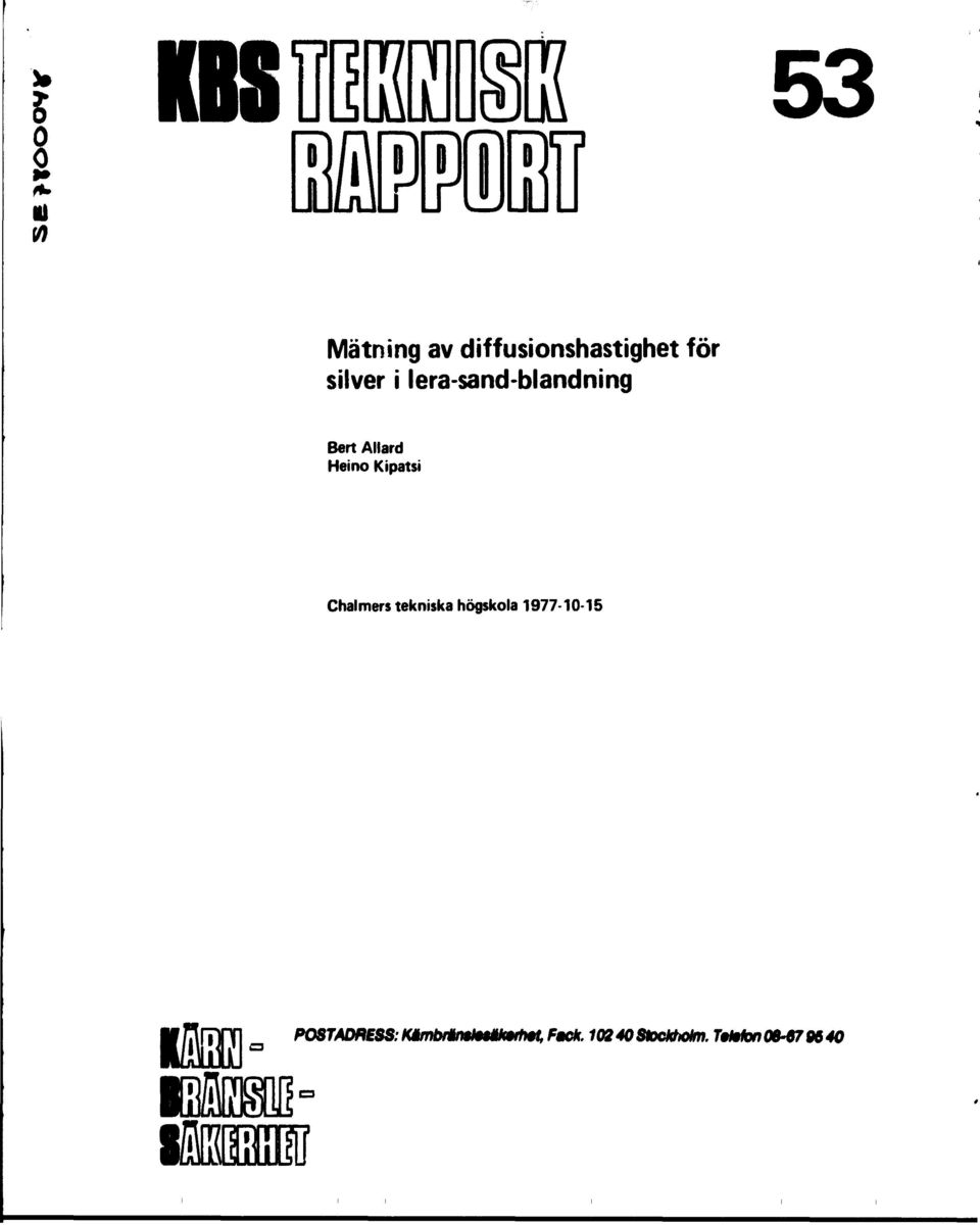 Kipatsi Chalmers tekniska högskola 1977-10-15