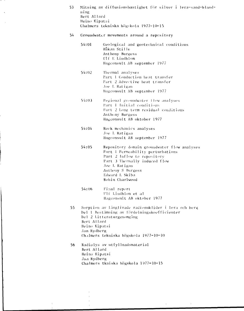 ondiK't ion heat transfer Part 2 Advective heat transfer Joe I. Ratigan Hagconsult AIi september 1977 54:03 Regional gi imindwater I lew analysi's 1'art 1 Initial rond i t i.