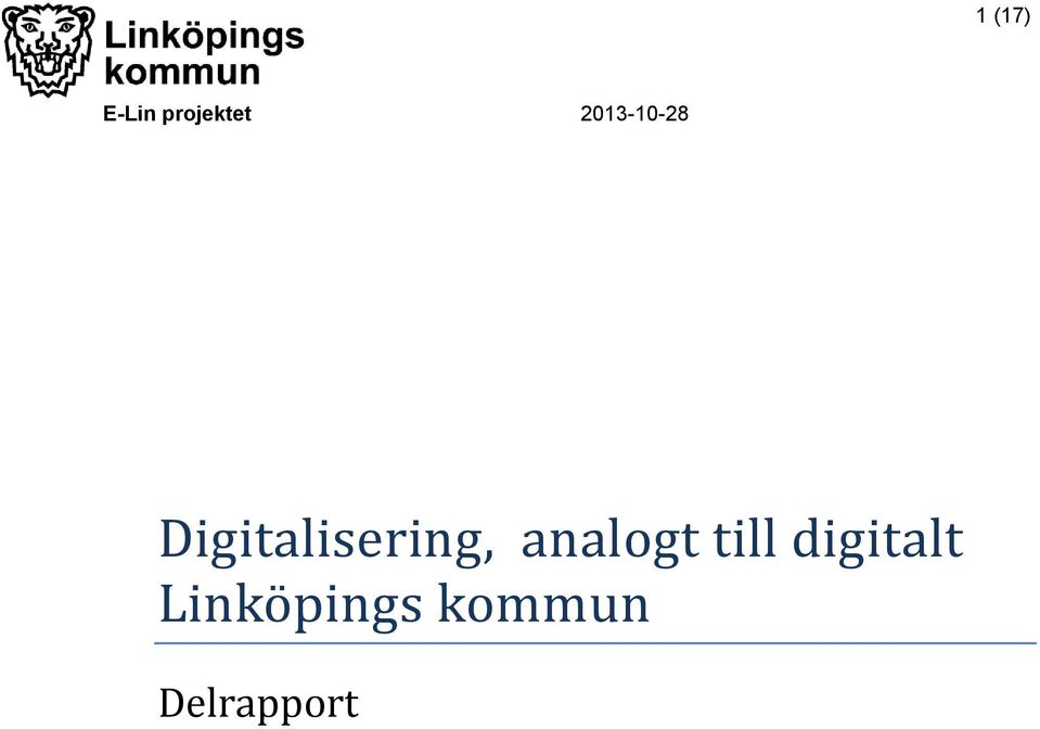 Digitalisering, analogt