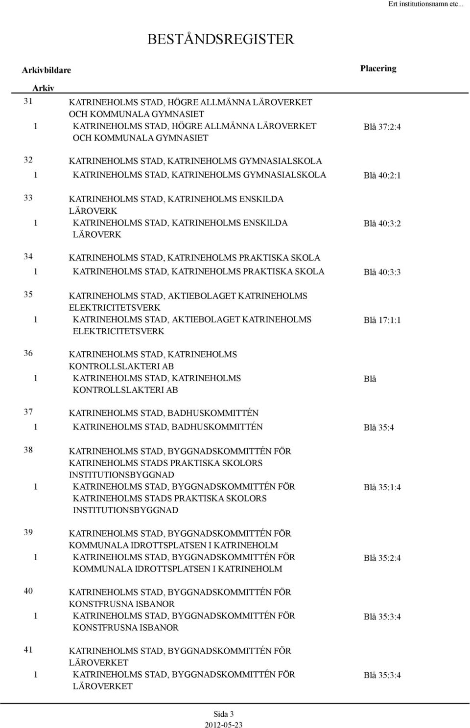 SKOLA KATRINEHOLMS STAD, KATRINEHOLMS PRAKTISKA SKOLA 35 KATRINEHOLMS STAD, AKTIEBOLAGET KATRINEHOLMS ELEKTRICITETSVERK KATRINEHOLMS STAD, AKTIEBOLAGET KATRINEHOLMS ELEKTRICITETSVERK 36 KATRINEHOLMS