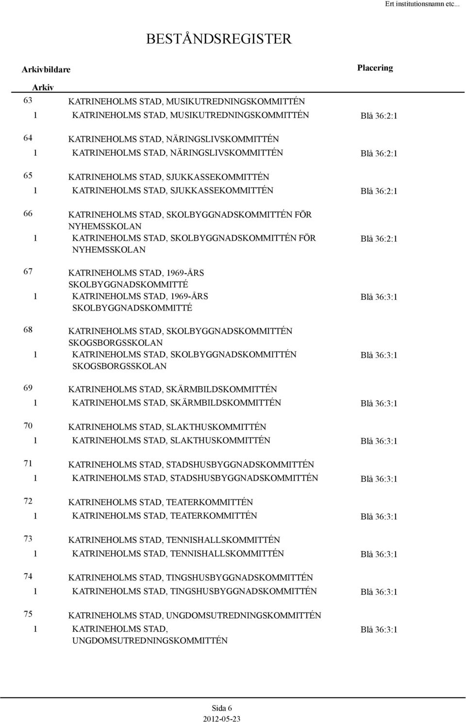 STAD, 969-ÅRS SKOLBYGGNADSKOMMITTÉ KATRINEHOLMS STAD, 969-ÅRS SKOLBYGGNADSKOMMITTÉ 68 KATRINEHOLMS STAD, SKOLBYGGNADSKOMMITTÉN SKOGSBORGSSKOLAN KATRINEHOLMS STAD, SKOLBYGGNADSKOMMITTÉN