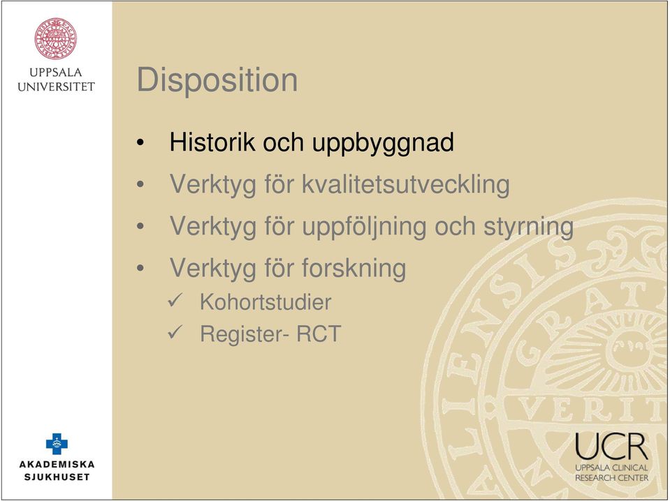 Verktyg för uppföljning och styrning