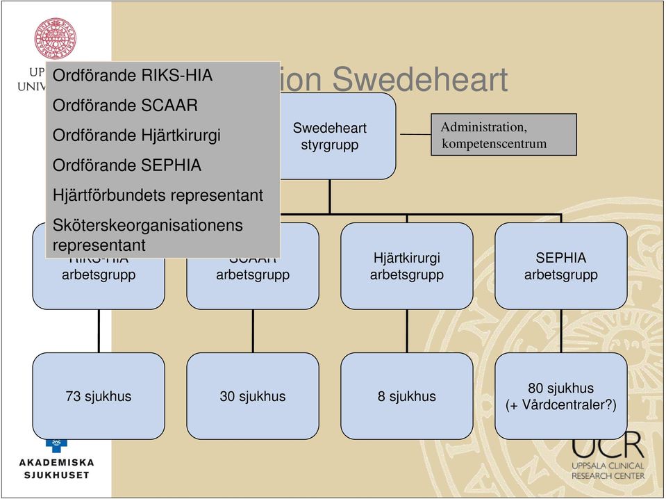 Sköterskeorganisationens representant SCAAR arbetsgrupp Swedeheart styrgrupp Hjärtkirurgi