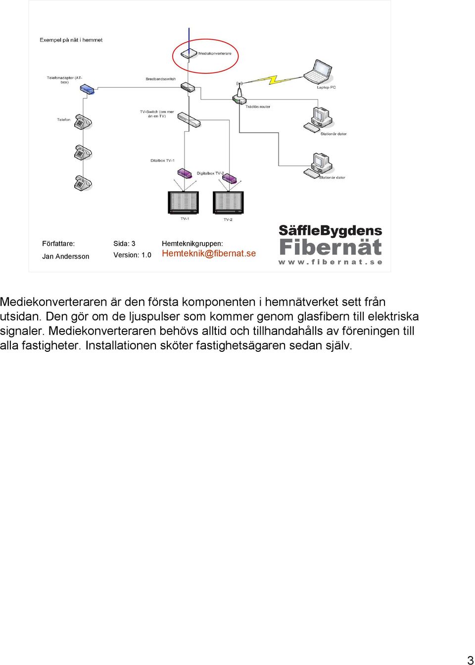 Den gör om de ljuspulser som kommer genom glasfibern till elektriska signaler.