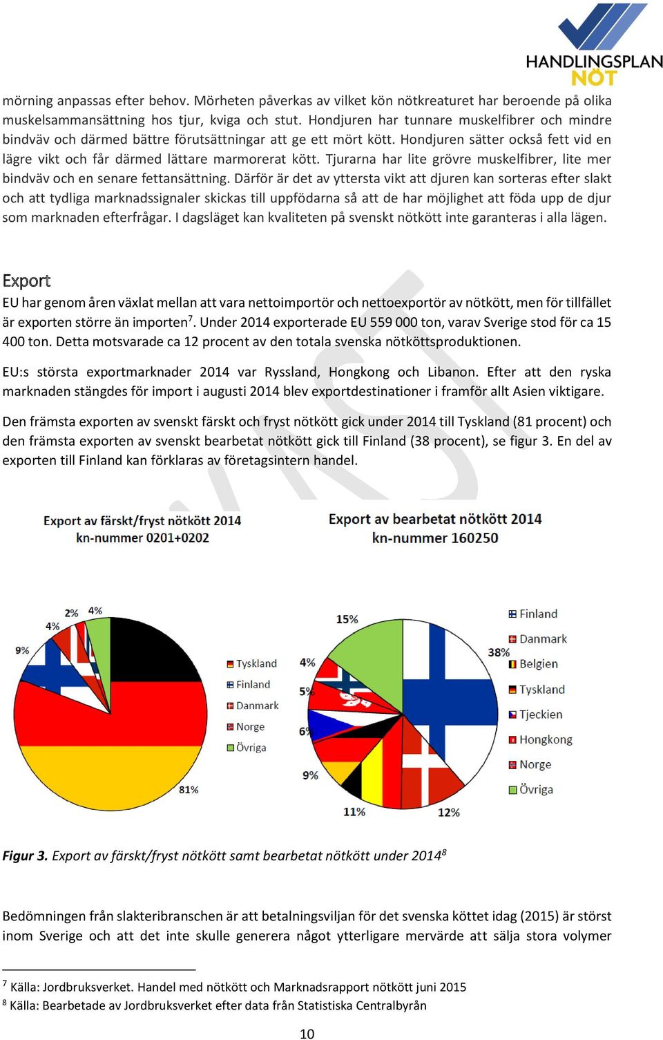 Tjurarna har lite grövre muskelfibrer, lite mer bindväv och en senare fettansättning.