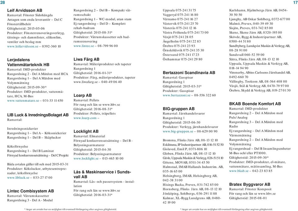 se 0392-360 10 Lerjedalens Vattenmätarteknik HB IMD-produkter - Del A Mätdon med HCA Del A Mätdon med Volymmätning Giltighetstid: 2015-09-30* Produkter: IMD-produkter, vattenmätare, HCA, M-Bus www.