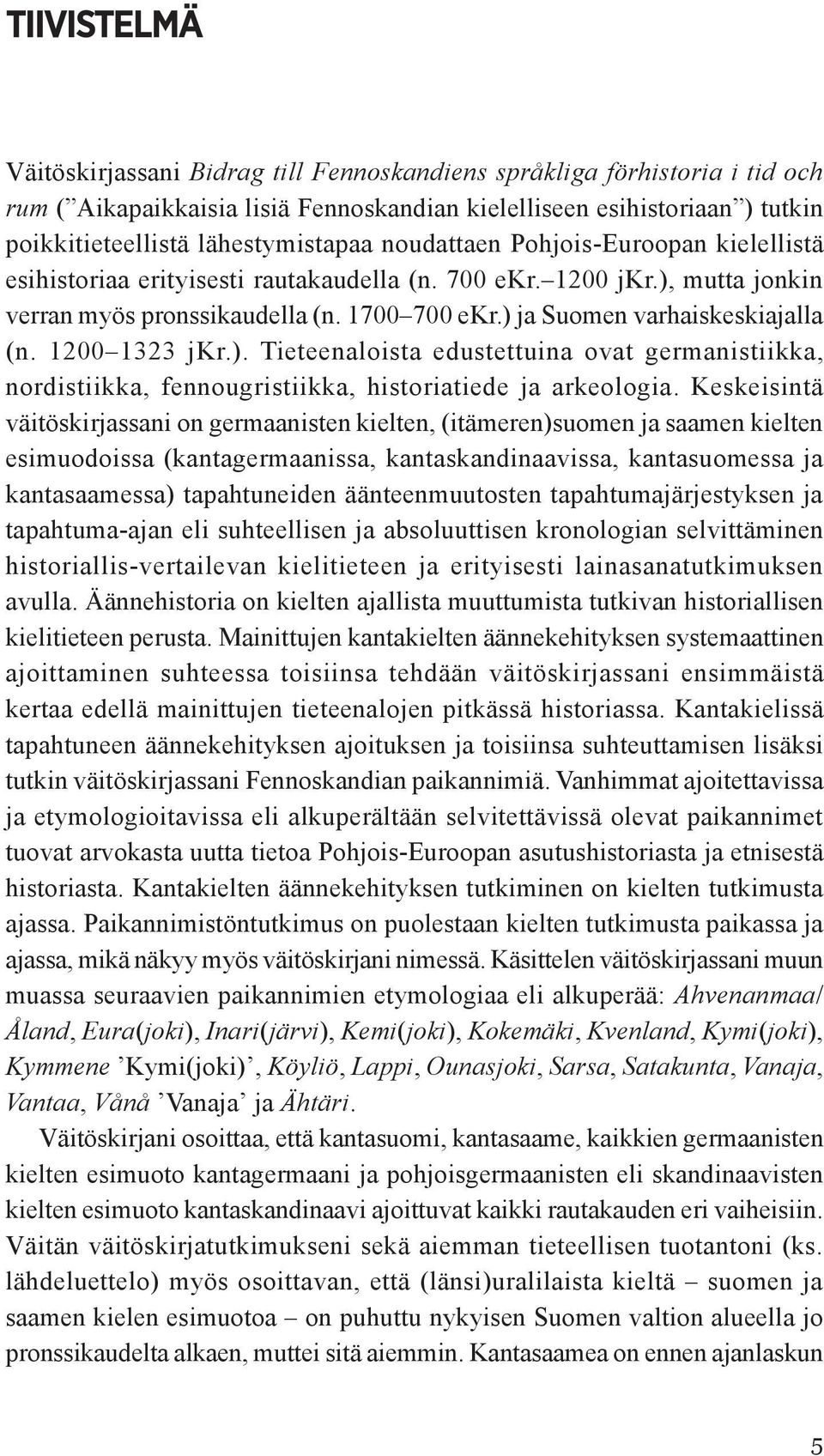 Lexikostatistisk datering
