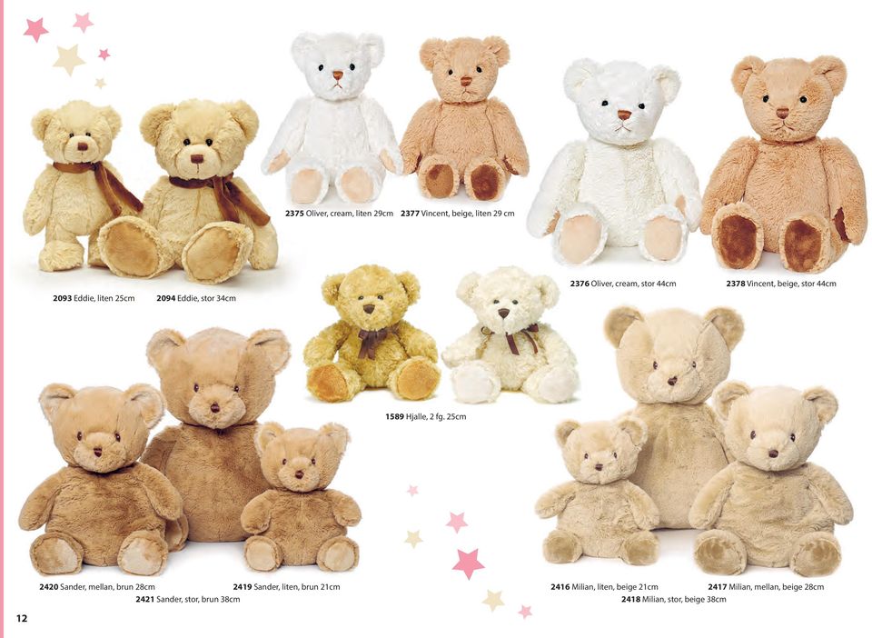 fg. 25cm 12 2420 Sander, mellan, brun 28cm 2419 Sander, liten, brun 21cm 2421 Sander, stor,