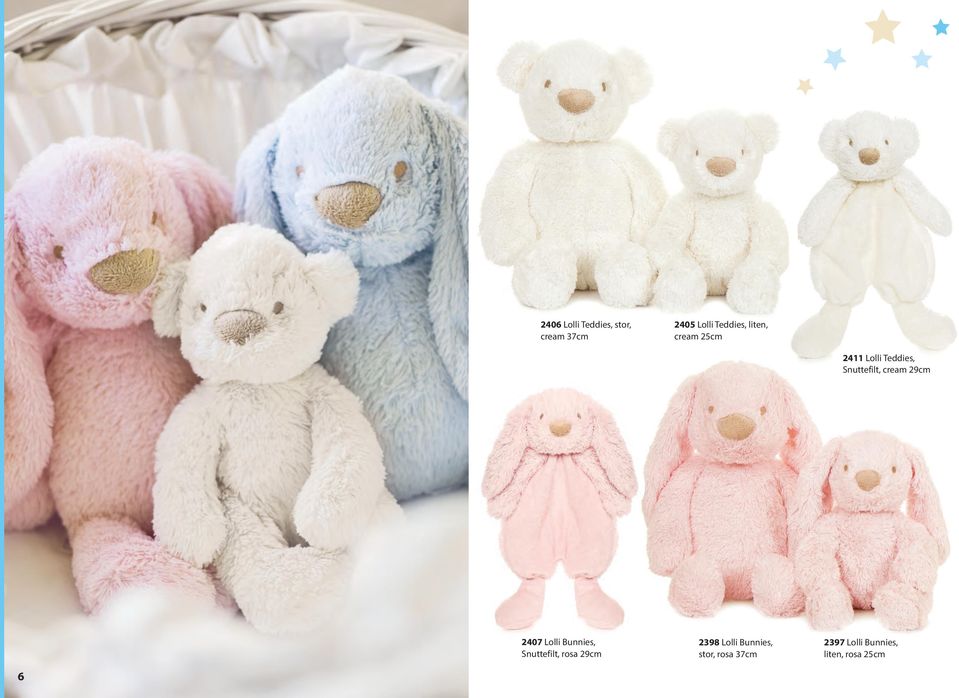 29cm 2407 Lolli Bunnies, Snuttefilt, rosa 29cm 2398 Lolli