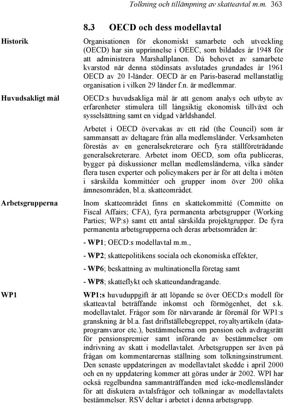 Då behovet av samarbete kvarstod när denna stödinsats avslutades grundades år 1961 OECD av 20 I-länder. OECD är en Paris-baserad mellanstatlig organisation i vilken 29 länder f.n. är medlemmar.