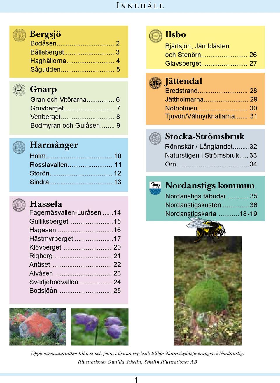 .. 24 Bodsjöån... 25 Ilsbo Bjärtsjön, Järnblästen och Stenörn... 26 Glavsberget... 27 Jättendal Bredstrand... 28 Jättholmarna... 29 Notholmen... 30 Tjuvön/Vålmyrknallarna.