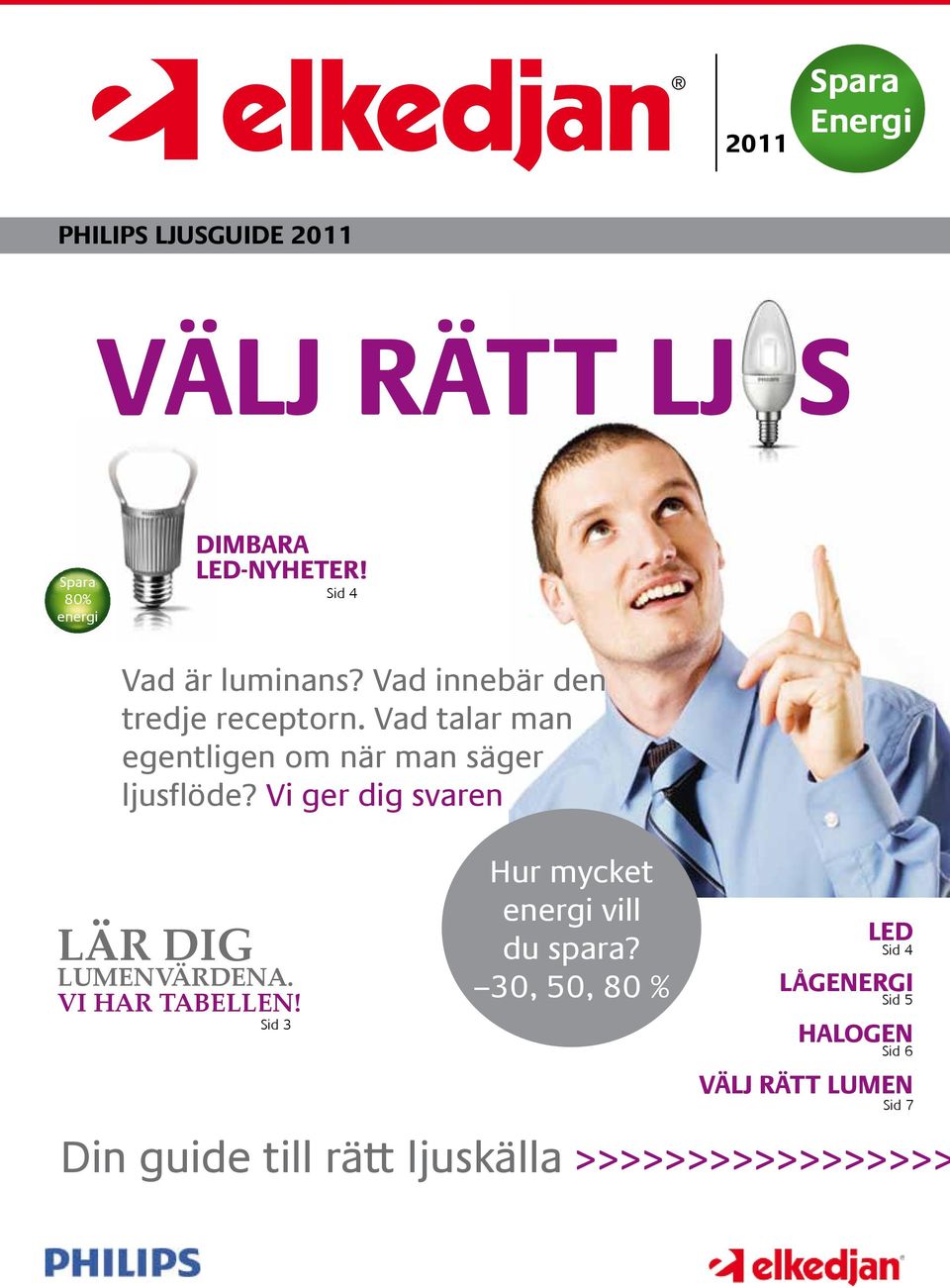 Vi ger dig svaren Lär dig lumenvärdena. Vi har tabellen! Sid 3 Hur mycket vill du spara?