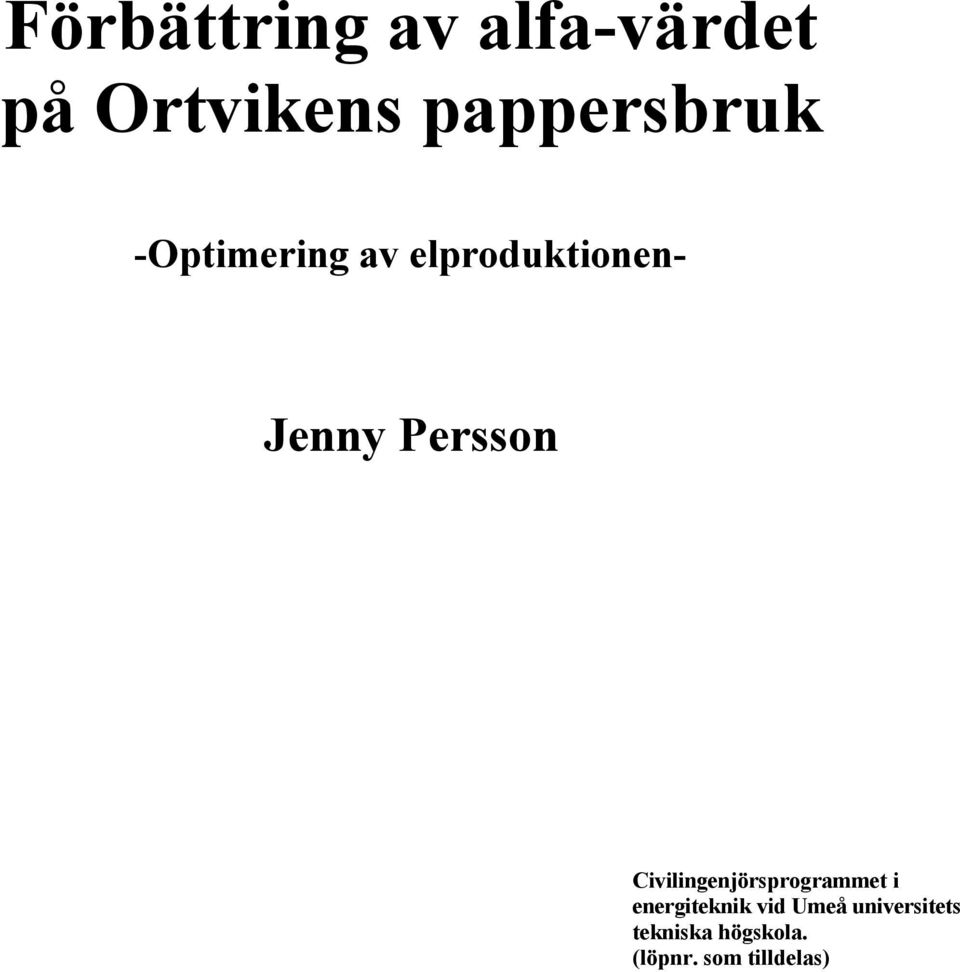 Persson Civilingenjörsprogrammet i energiteknik