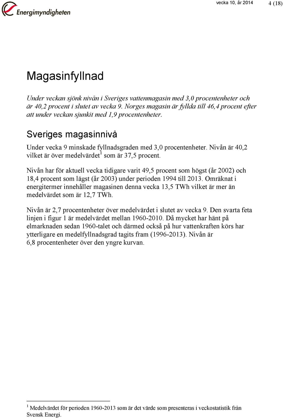 Nivån är 40,2 vilket är över medelvärdet 1 som är 37,5 procent.