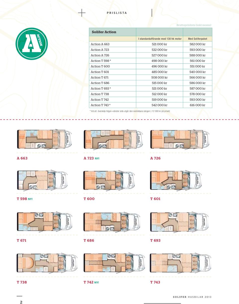 Action T 686 515 000 kr 586 000 kr Action T 693 * 521 000 kr 587 000 kr Action T 738 512 000 kr 578 000 kr Action T 742 519 000 kr 593 000 kr Action T 743 * 542 000 kr 616 000