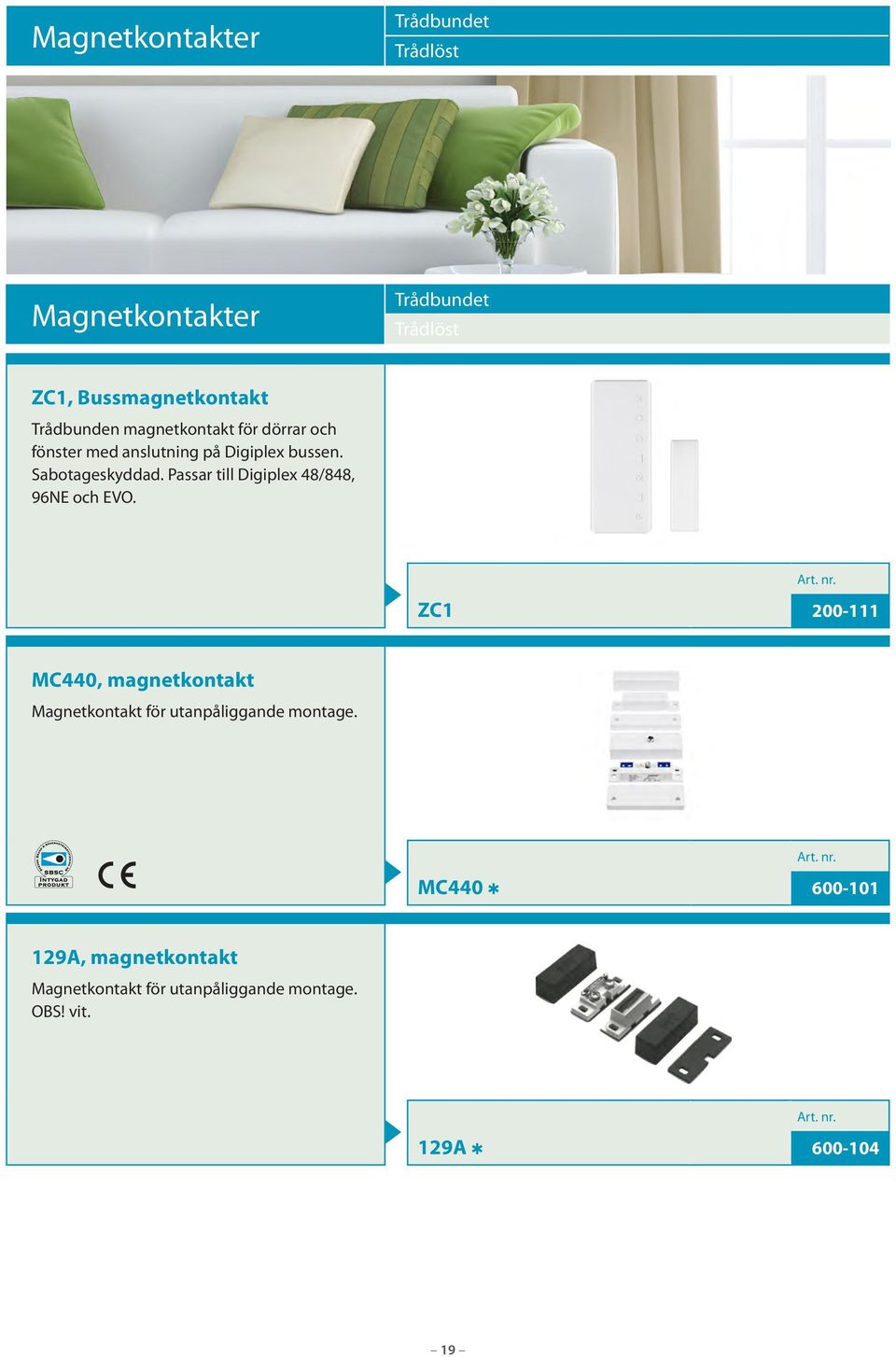 Passar till Digiplex 48/848, 96NE och EVO.