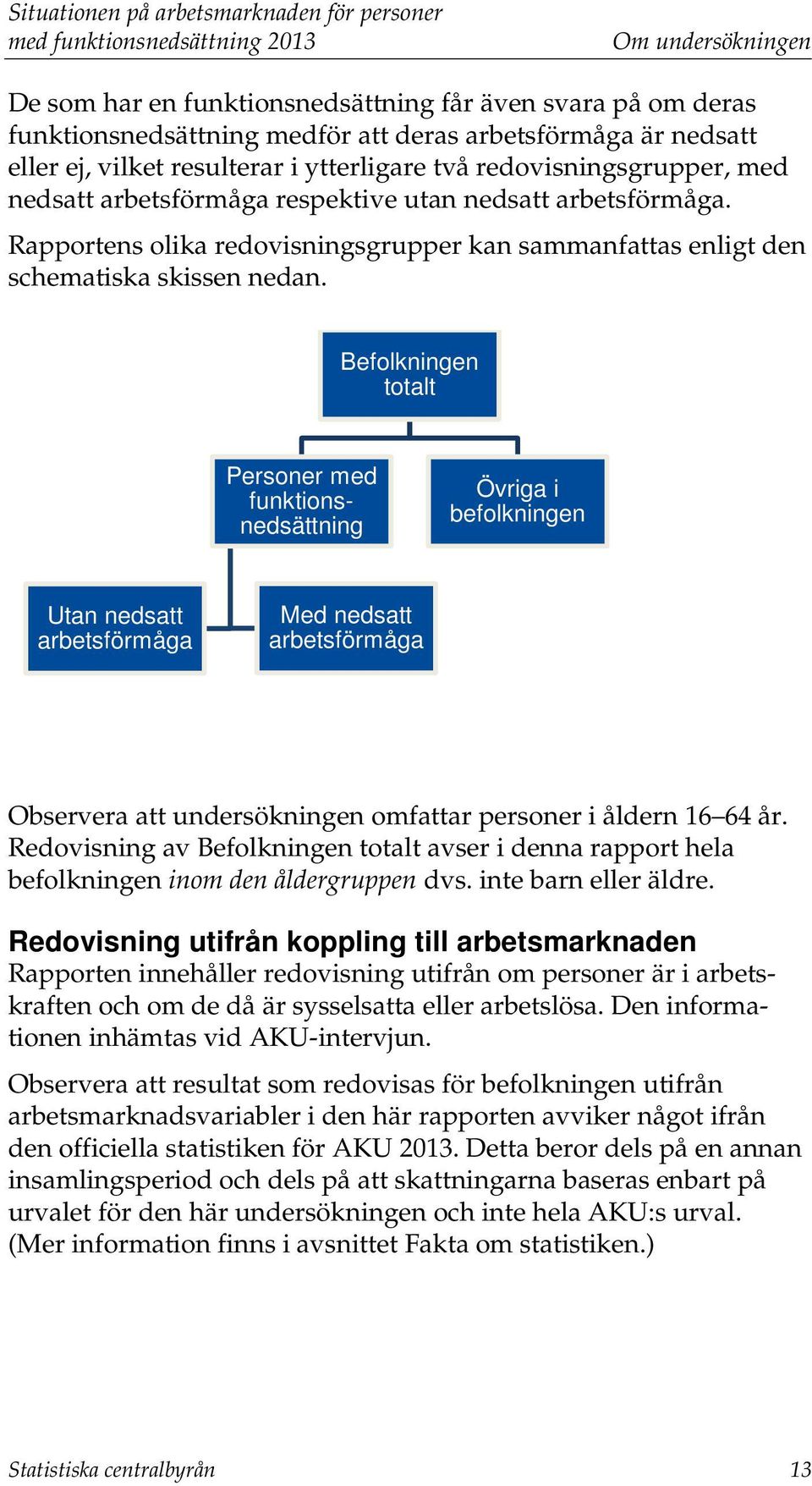 Rapportens olika redovisningsgrupper kan sammanfattas enligt den schematiska skissen nedan.