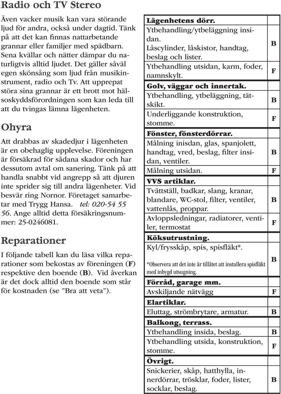 Att upprepat störa sina grannar är ett brott mot hälsoskyddsförordningen som kan leda till att du tvingas lämna lägenheten. Ohyra Att drabbas av skadedjur i lägenheten är en obehaglig upplevelse.