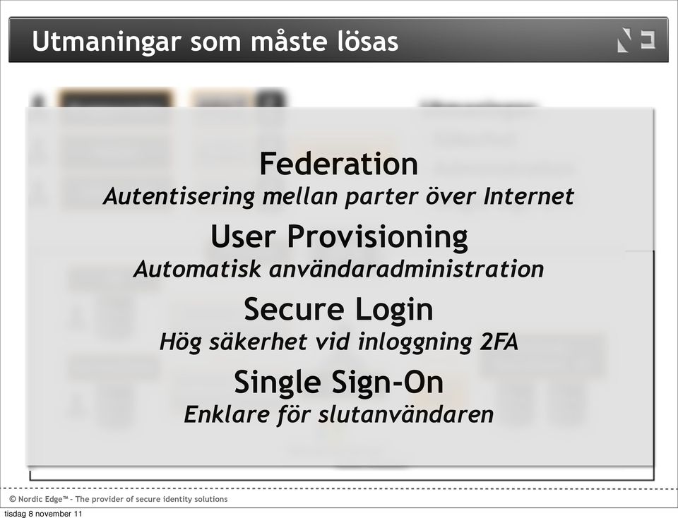 Automatisk användaradministration Secure Login Hög