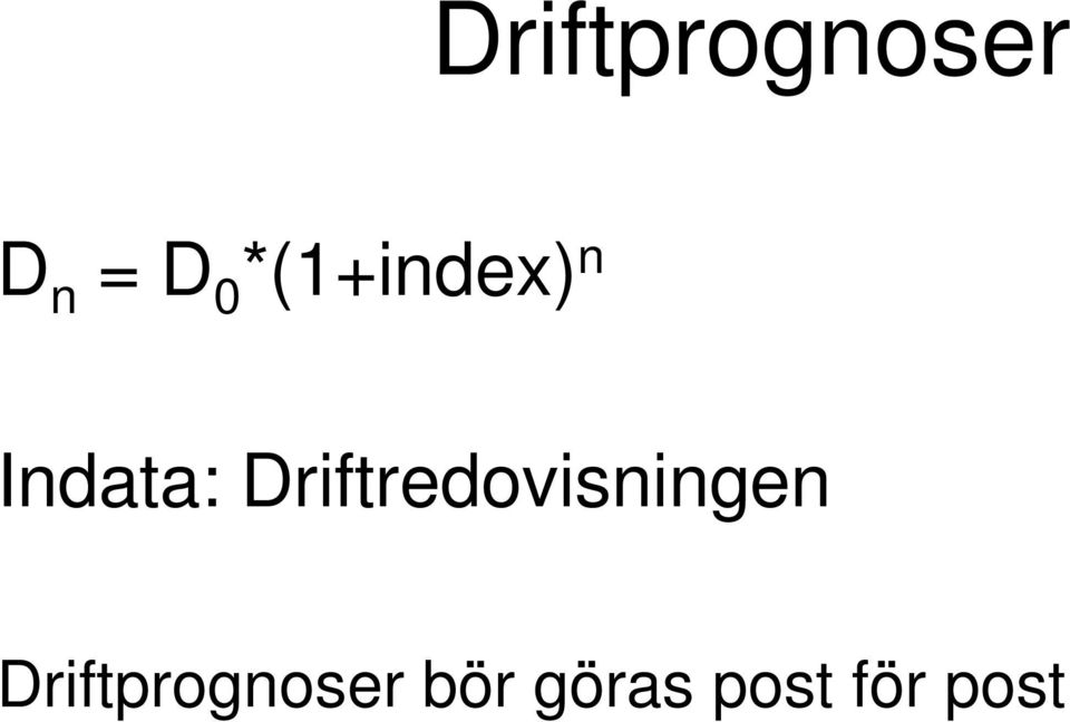 Driftredovisningen