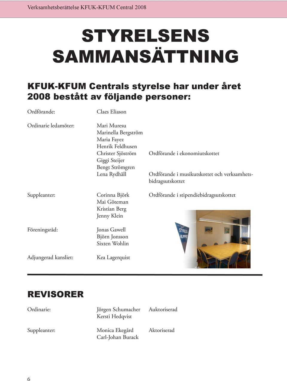 verksamhetsbidragsutskottet Suppleanter: Corinna Björk Ordförande i stipendiebidragsutskottet Mai Göteman Kristian Berg Jenny Klein Föreningsråd: Adjungerad kansliet: