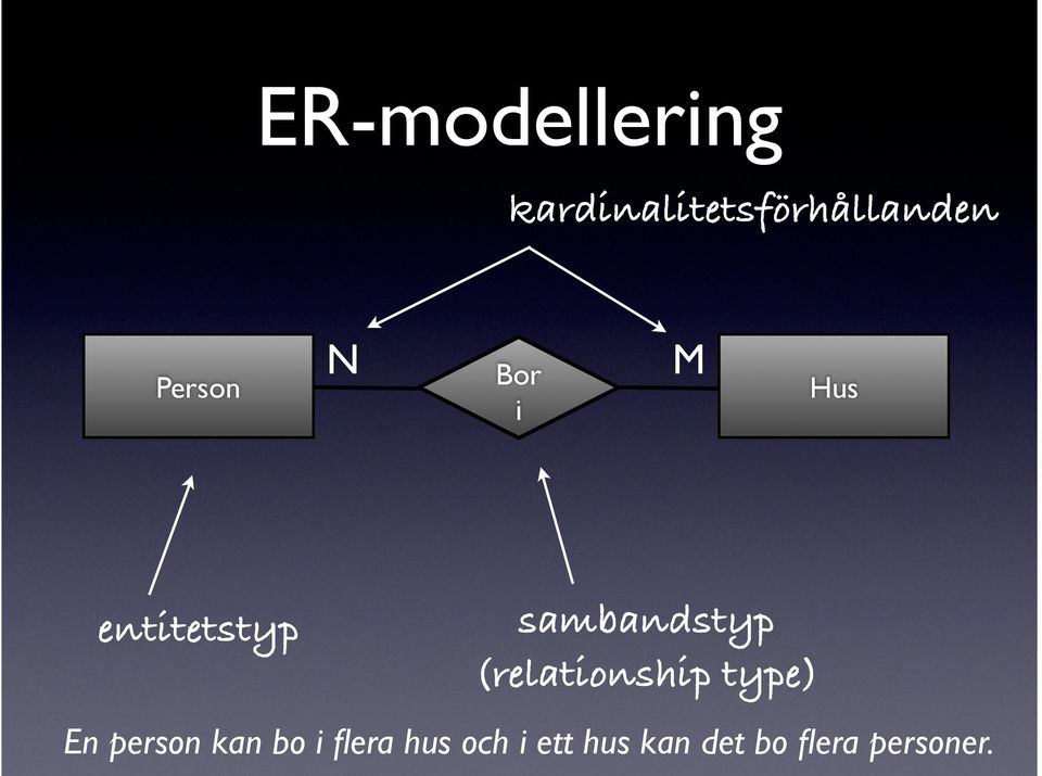 sambandstyp (relationship type) En person