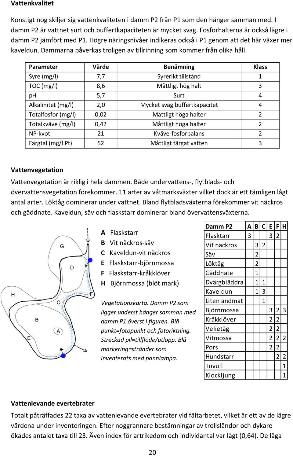 Dammarna påverkas troligen av tillrinning som kommer från olika håll.