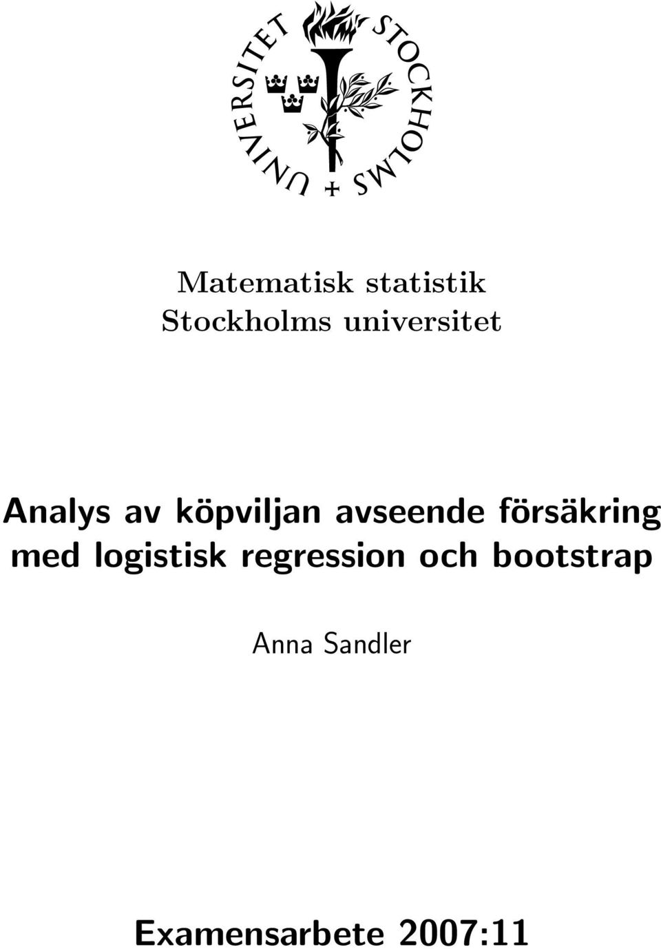 avseende försäkring med logistisk